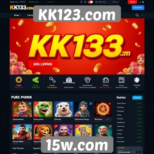 Explorando a interface de usuário do site KK123.com